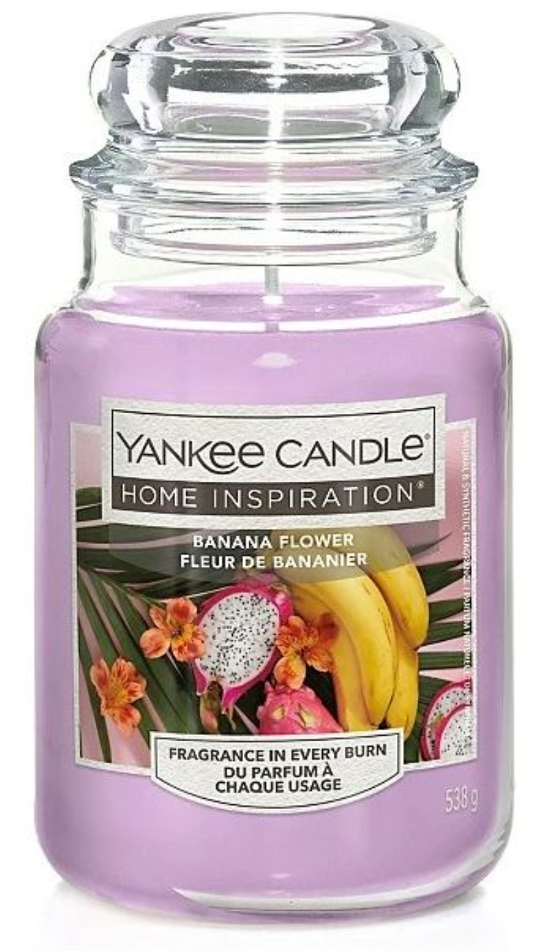 YANKEE CANDLE Yankee Candle Home Inspiration fragranza Banana Flower (fiori di banano) candela grande